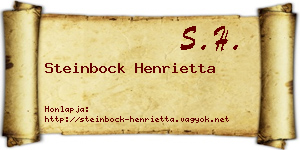 Steinbock Henrietta névjegykártya